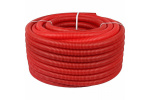 Труба гофрированная ПНД D=25мм для пластиковых труб (16-18мм) красная, 50м