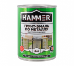Грунт-эмаль по металлу 3 в 1 HAMMER б/с белая 2,7 кг