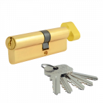 Цилиндровый механизм ЛВ-90 (55-35) ключ-вертушка, англ. ключ, латунь