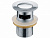 Донный клапан CLICK-CLACK с маленькой кнопкой, с переливом, хром