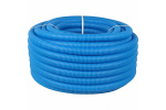 Труба гофрированная ПНД D=32мм для пластиковых труб (20мм) синяя, 50м